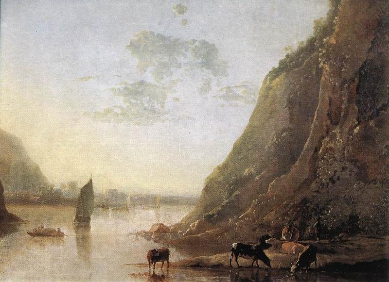 CUYP, Aelbert River-bank with Cows sd China oil painting art